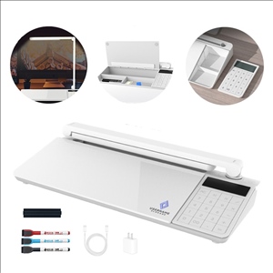 Multifunctional Desk Organizer with LED Lamp & Calculator & Storage